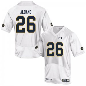 Notre Dame Fighting Irish Men's Leo Albano #26 White Under Armour Authentic Stitched College NCAA Football Jersey WFV5599GX